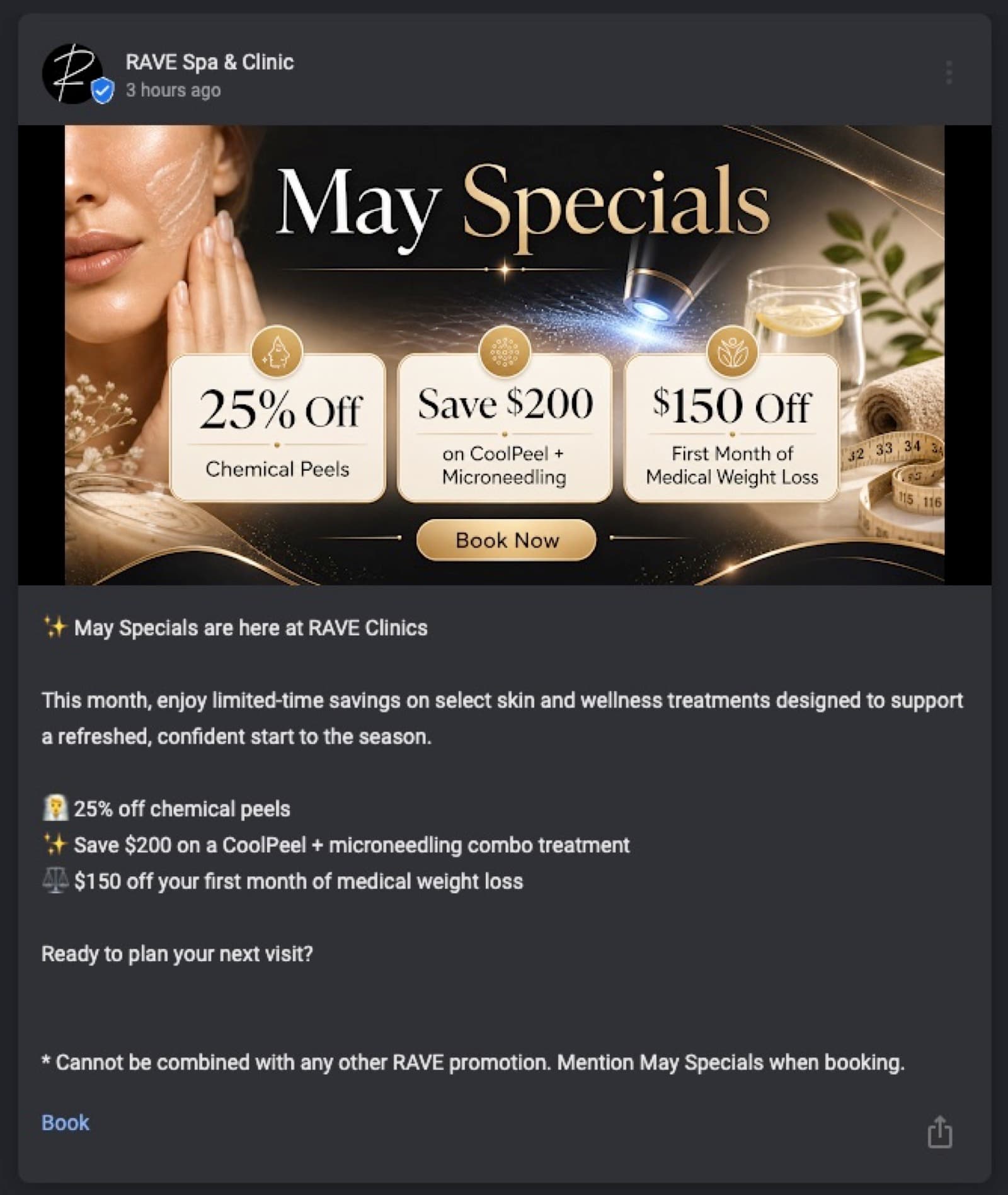 May Specials Google Business Profile update