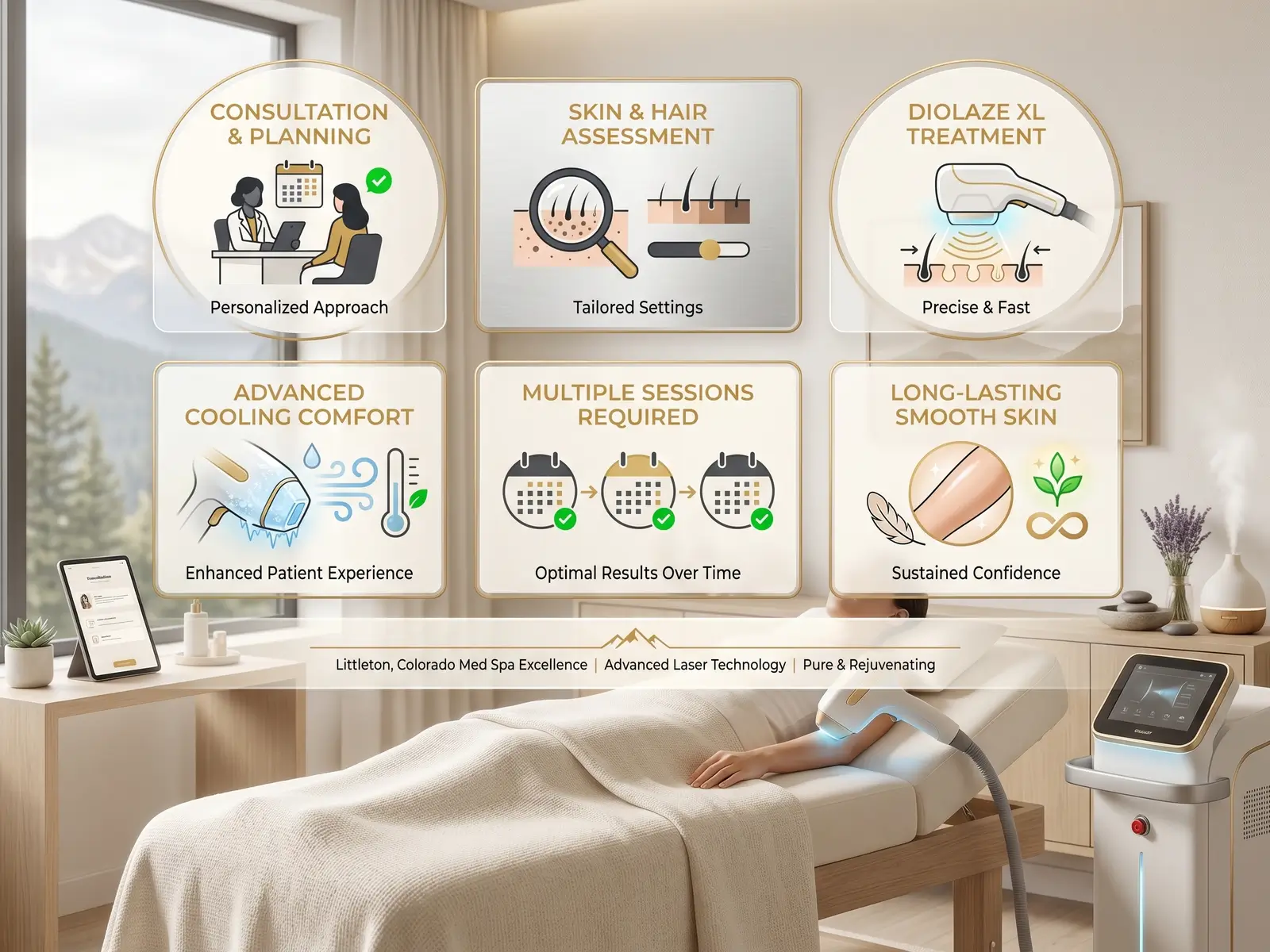 RAVE Clinics laser hair removal Littleton infographic for blog article